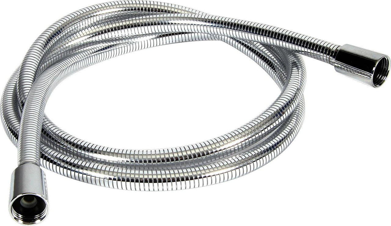 Brauseschlauch DN15-1250 mm Luxus Chromline, glatt, beidseitiger Drehwirbel