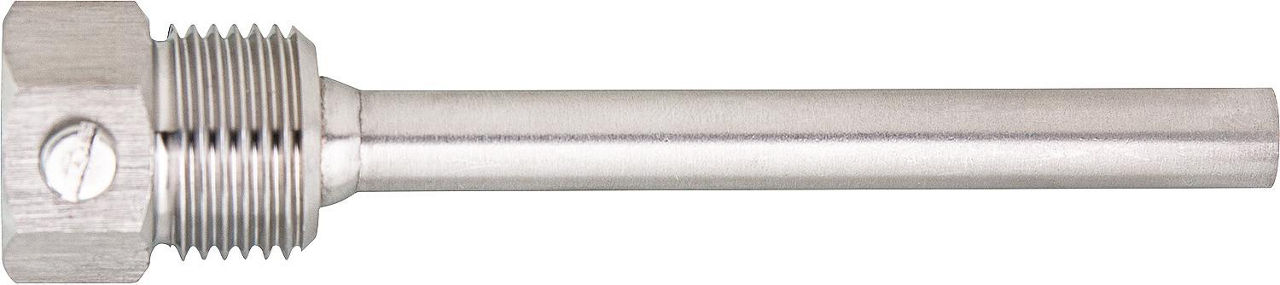 Tauchhülse Edelstahl G 1/2" (1.4571) pmax = 40 bar, Tmax 350° C Länge 150 mm