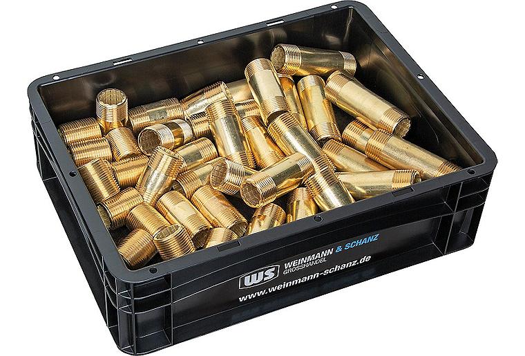 Messing-Rohrdoppelnippel DN20 (3/4") Vorteilspaket - 40-teilig + WS-Box gratis! Messing-Rohrdoppelnippel DN20 (3/4") Vorteilspaket - 40-teilig + WS-Box gratis!