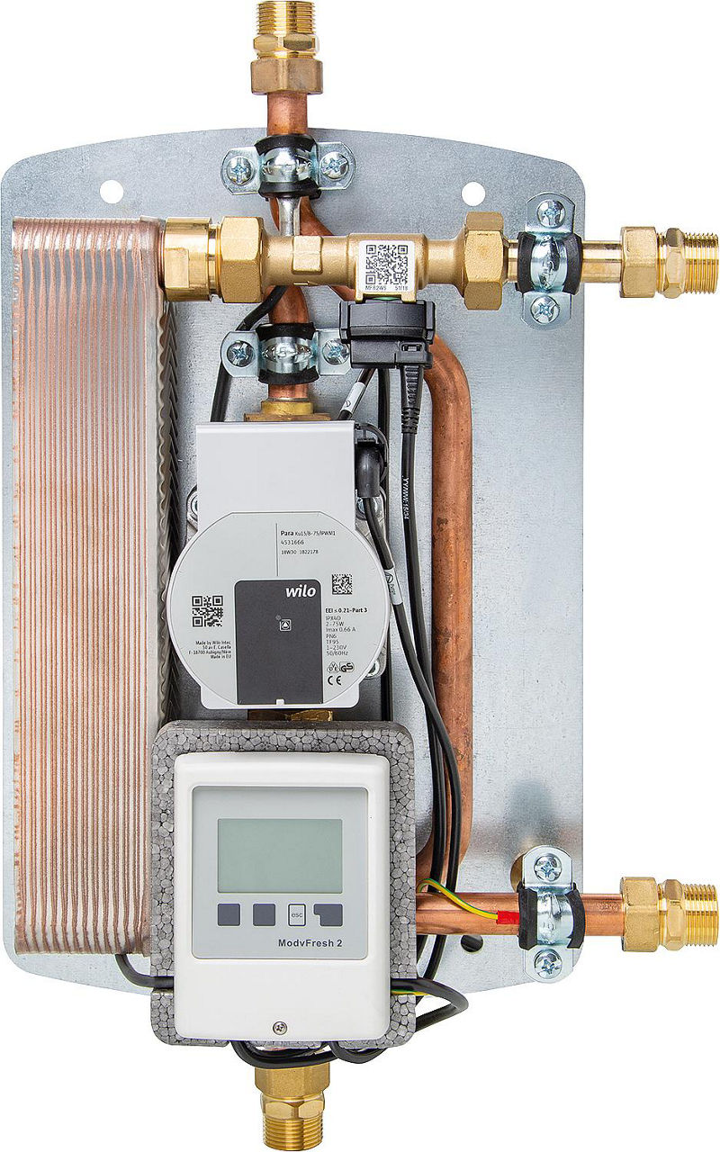 Frischwasserstation Easyflow Fresh 2 HE, 50 KW, Durchfluss 2-20 l/Min. Frischwasserstation Easyflow Fresh 2 HE, 50 KW, Durchfluss 2-20 l/Min.