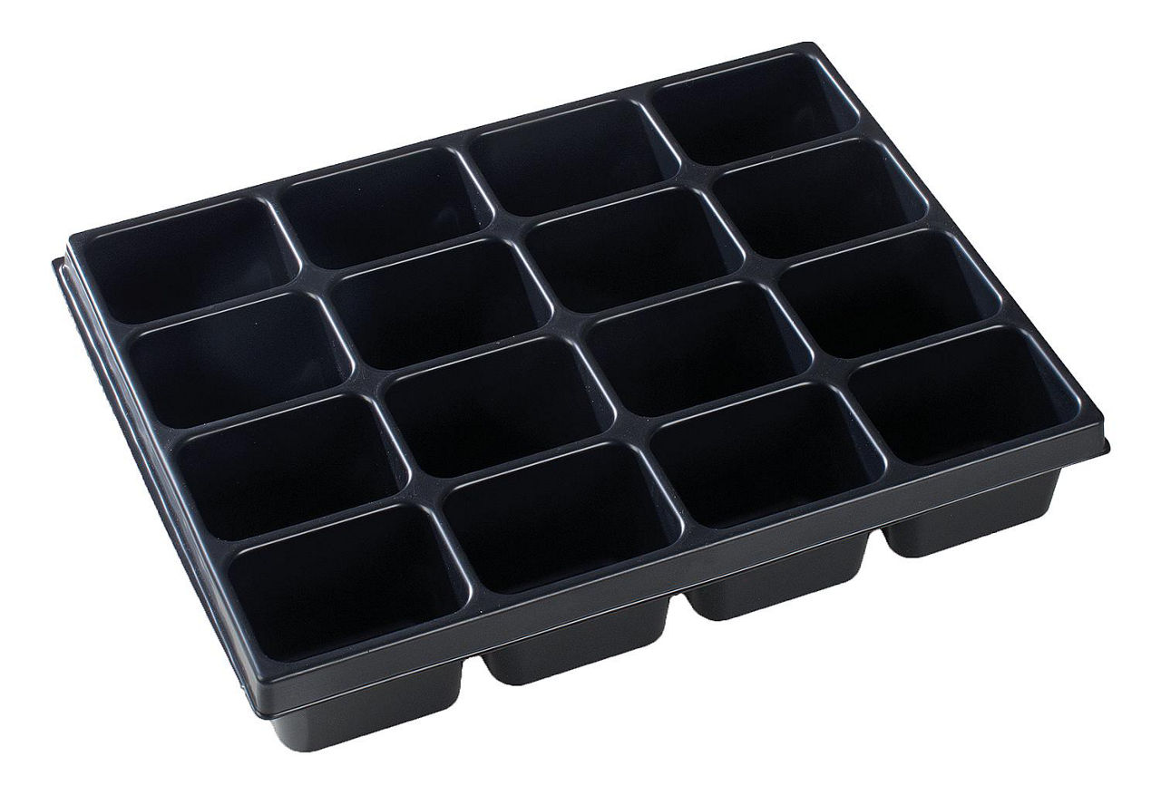 Kleinteileeinsatz 16 Mulden für I-Boxx 72 u. LS-Schublade 72 Kleinteileeinsatz 16 Mulden für I-Boxx 72 u. LS-Schublade 72