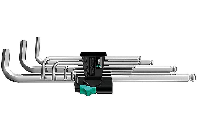 Winkelschlüsselsatz WERA 9-teilig, 6-kant mit Kugelkopf verchromt 1,5 - 10mm Winkelschlüsselsatz WERA 9-teilig, 6-kant mit Kugelkopf verchromt 1,5 - 10mm