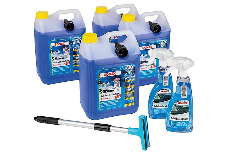 Winter-Aktionsset: 4 x Scheibenwaschkonzentrat, 2 x Scheibenenteiser & 1 x Eiskratzer