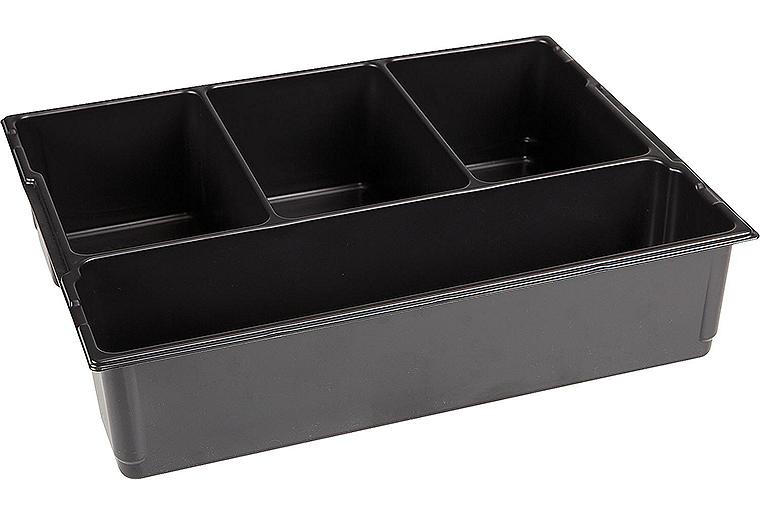 Kleinteileeinsatz, 4 Mulden, zu L-Boxx L136 + LS-Boxx 306, 405x315x85mm Kleinteileeinsatz, 4 Mulden, zu L-Boxx L136 + LS-Boxx 306, 405x315x85mm