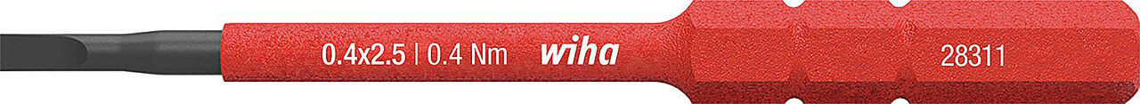 VDE-Schlitz slimBit wiha 283110 electric Vario, SL2,5 x 0,4 x 75 mm