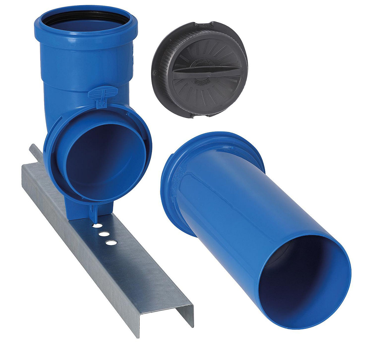 CondensBlue Kurzbogen-Set mit Standart-Auflageschiene DN 80 CondensBlue Kurzbogen-Set mit Standart-Auflageschiene DN 80