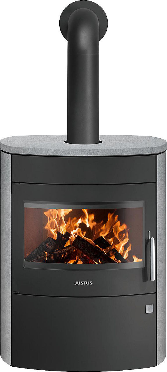 Kaminofen Agero 2.0, 7KW Speckstein, Korpus Stahl Schwarz Kaminofen Agero 2.0, 7KW Speckstein, Korpus Stahl Schwarz
