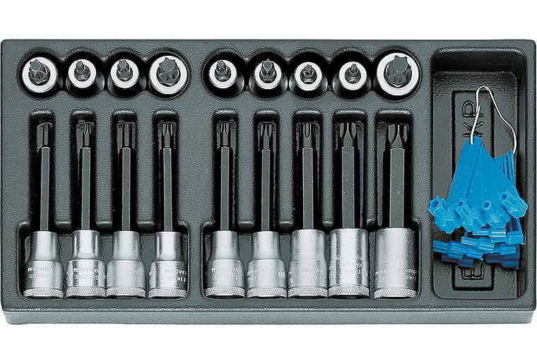 Torx® Steckschlüsseleinsatz-Satz GEDORE1500 ES-ITX 19 LKP, 19-teilig 1/2"