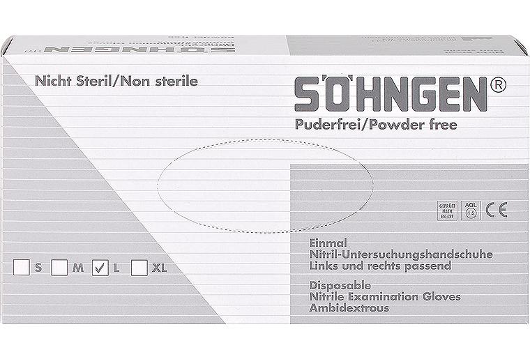 Nitril Schutzhandschuhe blau PUDERFREI, Größe M VPE = 100 Stück