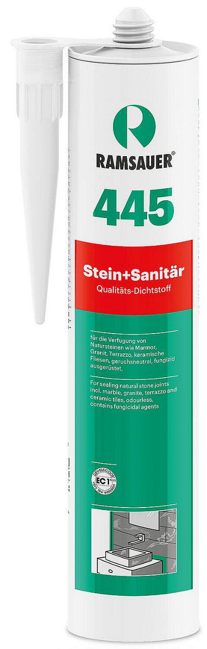 Neutralsilikon RAMSAUER 445 Stein + Sanitär [fugengrau] 310ml Kartusche