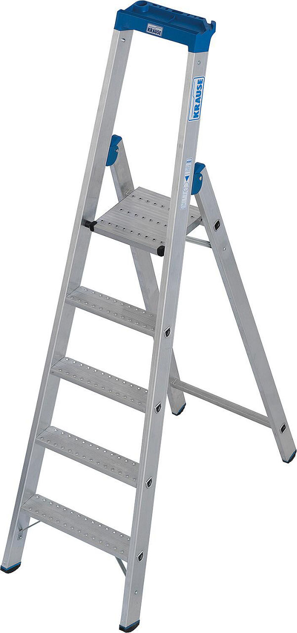 Stehleiter Krause Stabilo mit 5 rutschhemmenden Stufen Stehleiter Krause Stabilo mit 5 rutschhemmenden Stufen