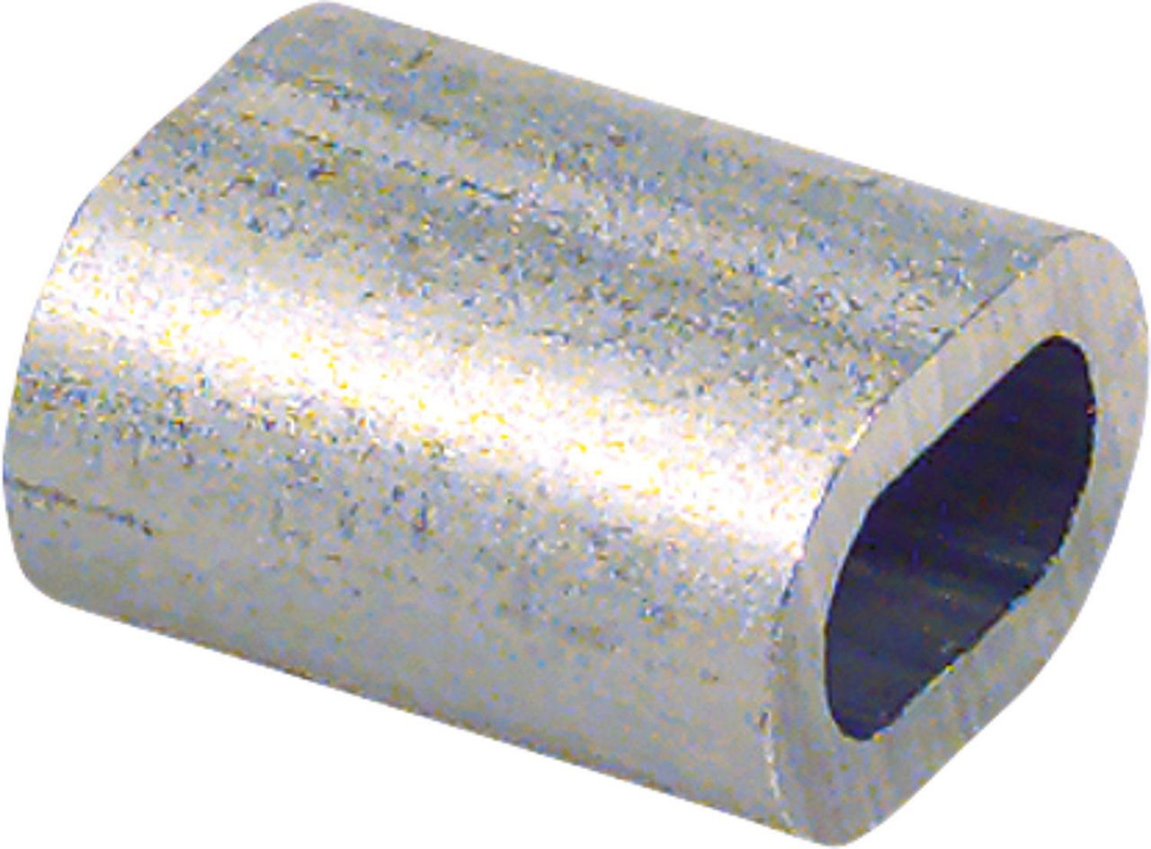 Pressklemmen DIN 3093 Alu-Knetlegierung, VPE = 100 St., für Seil-Ø 6 mm Pressklemmen DIN 3093 Alu-Knetlegierung, VPE = 100 St., für Seil-Ø 6 mm
