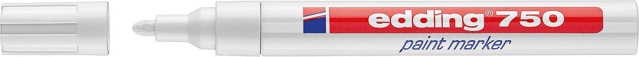 edding Lackmarker 750 weiß Strichbreite 2 - 4 mm Rundspitze edding Lackmarker 750 weiß Strichbreite 2 - 4 mm Rundspitze