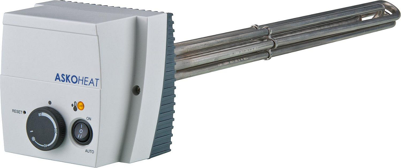 Einschraubheizkörper AHIR-BI-C-6.0 6,0 KW, DN40 (11/2"), 230V AC/3x400 V AC, Einbaulänge: 600mm
