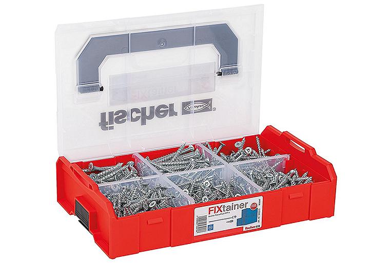 Schraubensortiment, FixTainer PowerFast II, Senkkopf Teilgewinde, Torx® + Bit, 527- teilig