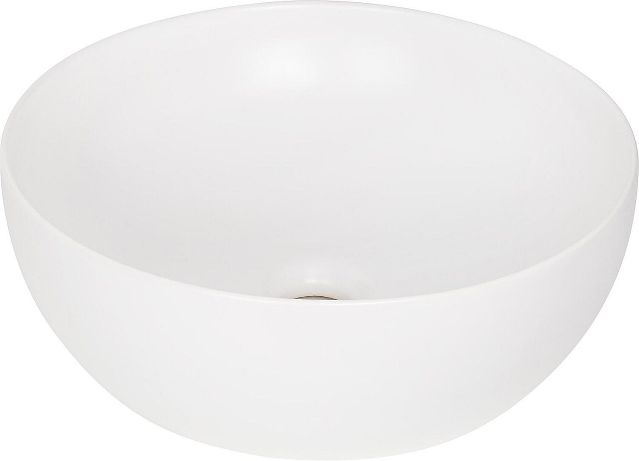 Aufsatz-Waschtisch Elanda 400x400 mm ohne Hahnloch Keramik weiß glänzend