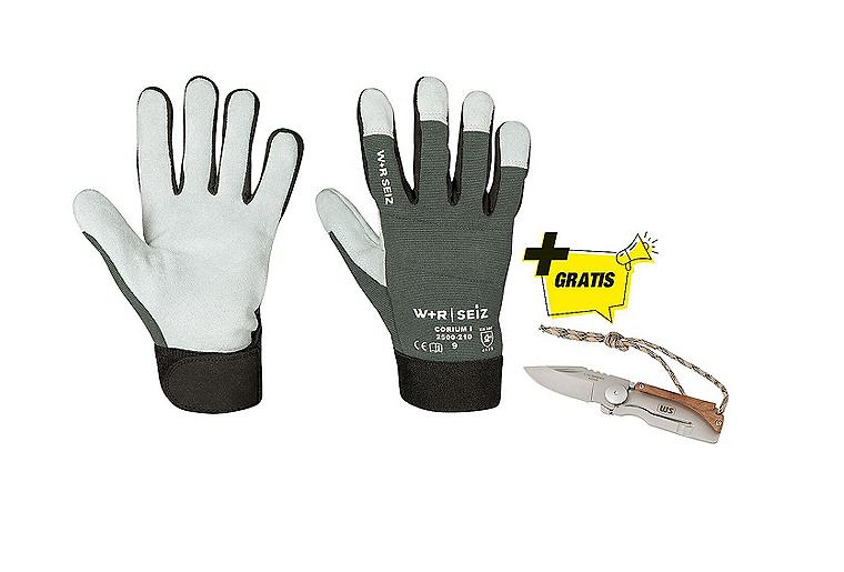 Handschuhpaket Corium Größe XL mit Gratis Taschenmesser WS Handschuhpaket Corium Größe XL mit Gratis Taschenmesser WS