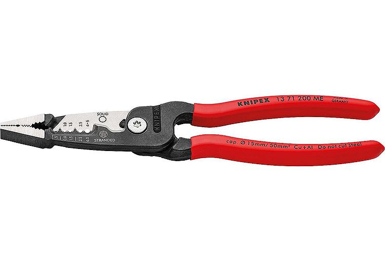 Multifunktions-Elektrikerzange KNIPEX Länge: 200 mm, brüniert, Griffe Kunststoffüberzogen