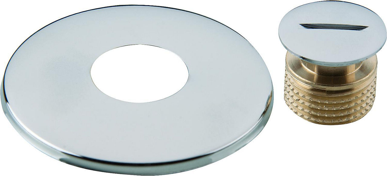 Blindstopfen mit Rosette verchromt 3/8" Blindstopfen mit Rosette verchromt 3/8"