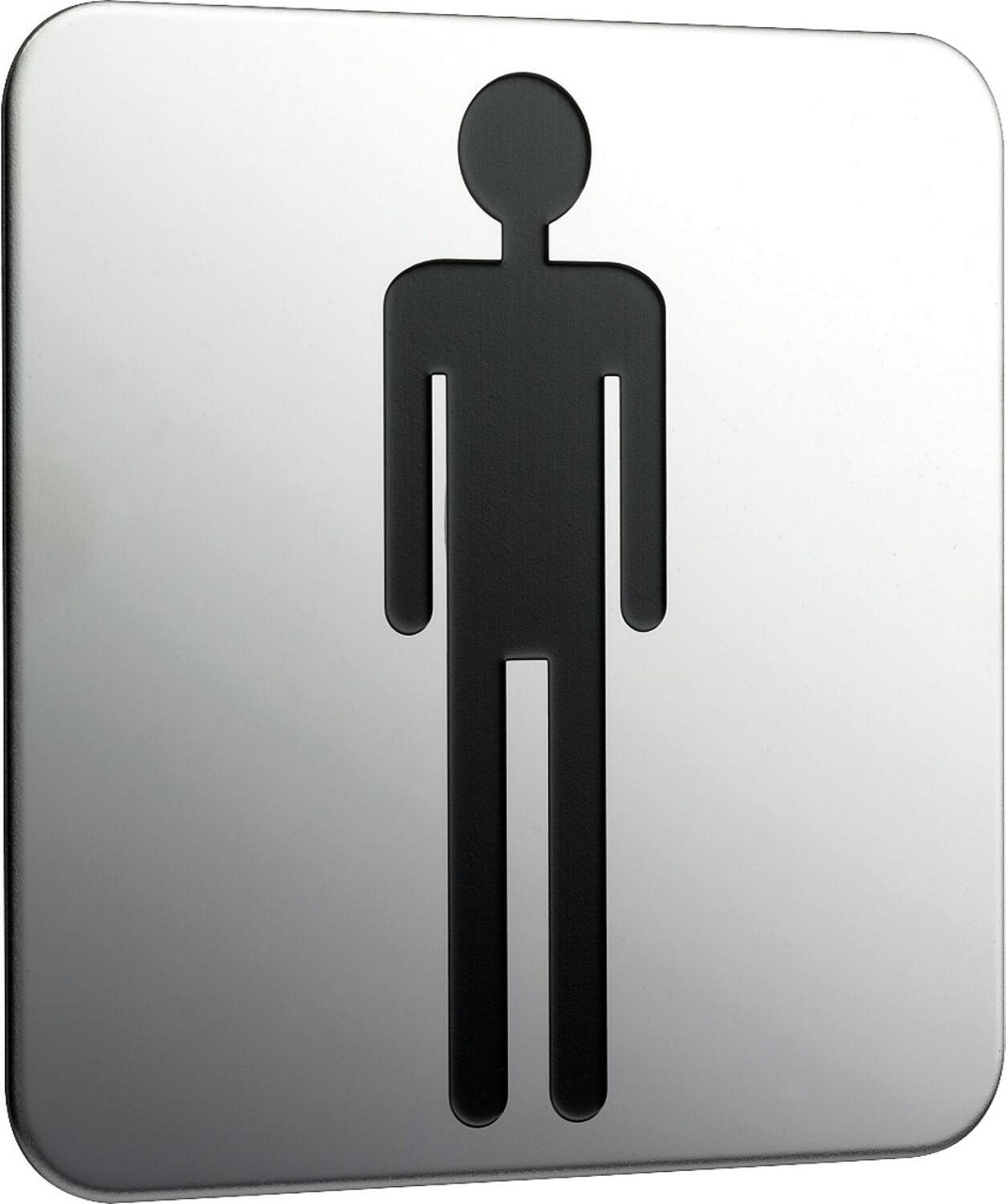 Türschild emco system 2 chrom, Herren zum Aufkleben