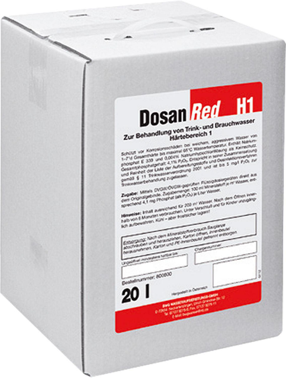 BWG Wasserchemie Dosan H1 20 kg Härtebereich 1=(0-7°dH)