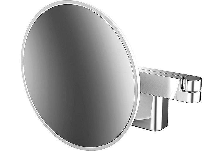 LED-Wandkosmetikspiegel emco evo, 5-fach Vergrößerung D: 209mm, Doppelgelenkarm