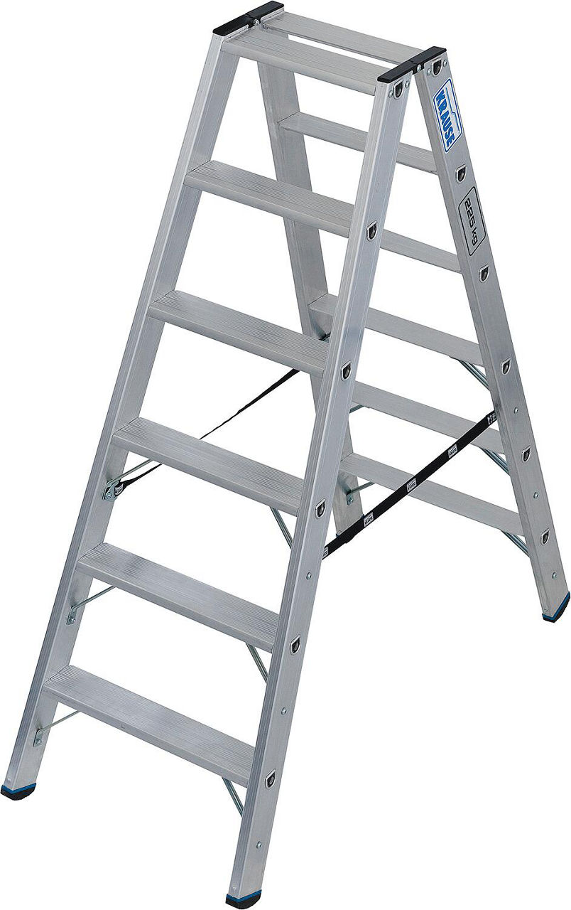 Stufen- Doppelleiter Schwerlast 2x6 Stufen 225 kg Stufen- Doppelleiter Schwerlast 2x6 Stufen 225 kg