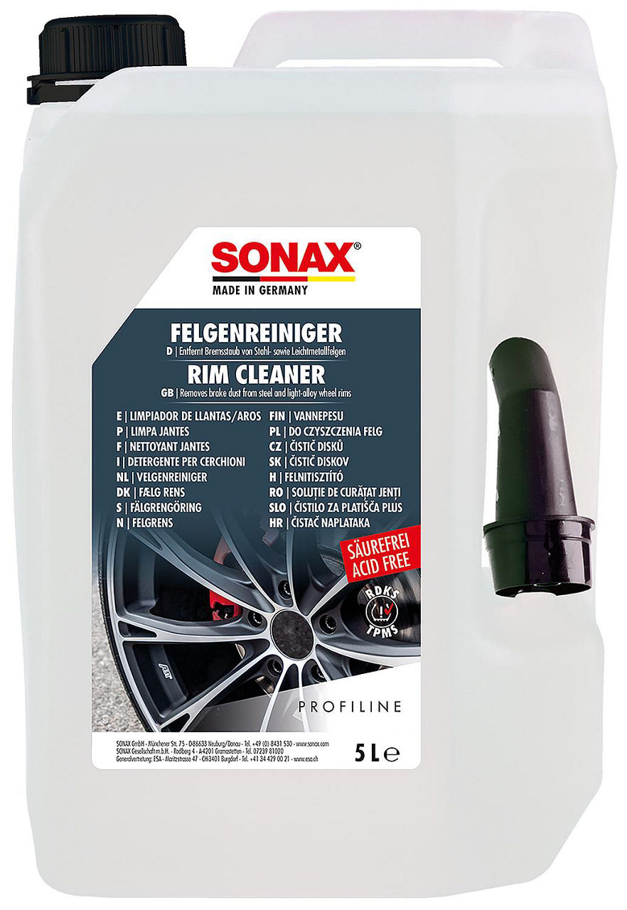 Felgenreiniger SONAX PROFILINE säurefrei 5l Kanister Felgenreiniger SONAX PROFILINE säurefrei 5l Kanister