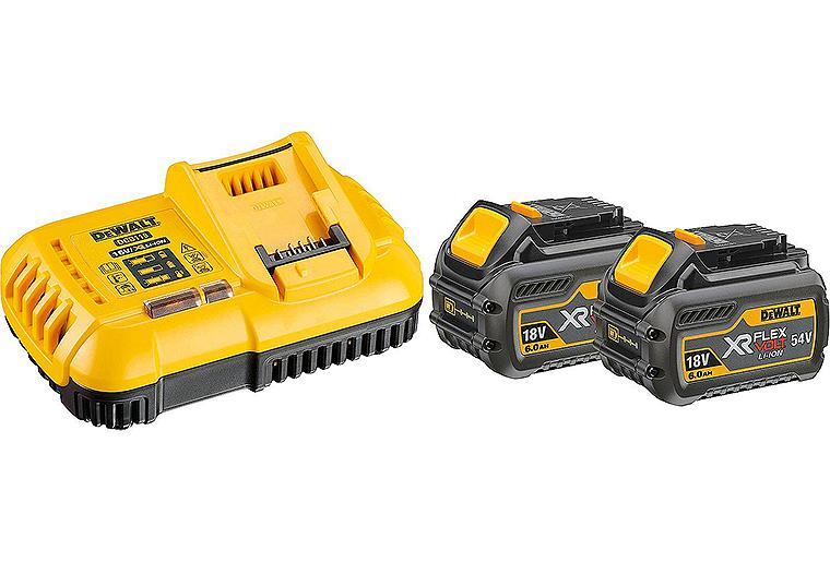 Starter-Set DeWalt DCB118T2 2 Akkus DCB 546 54V / 6Ah 1 Ladegerät DCB 118 FlexVolt Starter-Set DeWalt DCB118T2 2 Akkus DCB 546 54V / 6Ah 1 Ladegerät DCB 118 FlexVolt