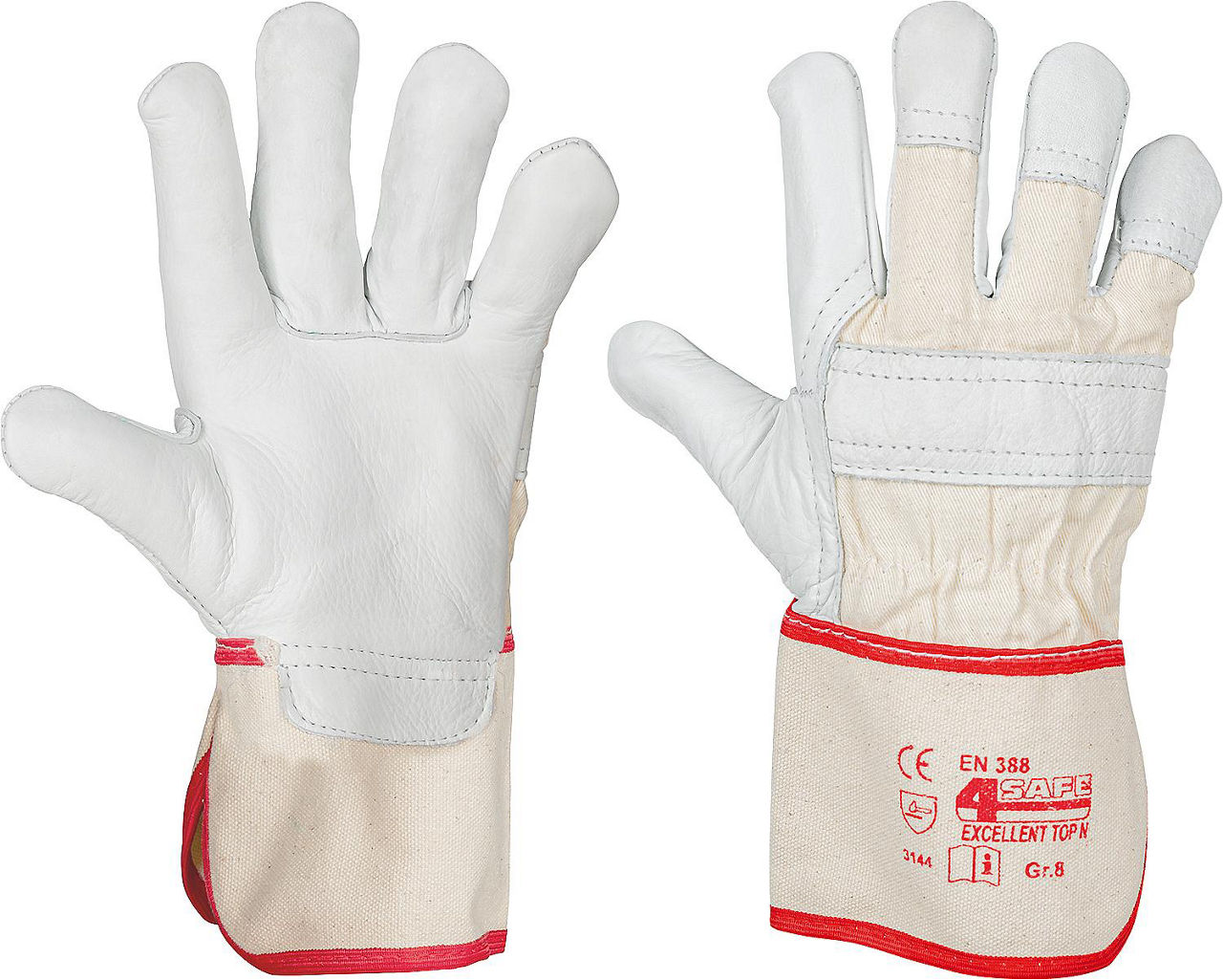 Rindnarbenlederhandschuh "Excellent N", Top-Qualität EN 388, Kat. 2, Größe XL/10 Rindnarbenlederhandschuh "Excellent N", Top-Qualität EN 388, Kat. 2, Größe XL/10