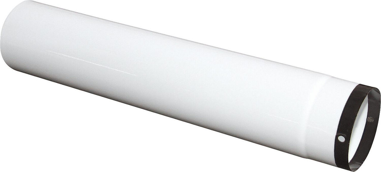 Rauchrohr - Ø100/500mm - Stahl emalliert weiß Rauchrohr - Ø100/500mm - Stahl emalliert weiß