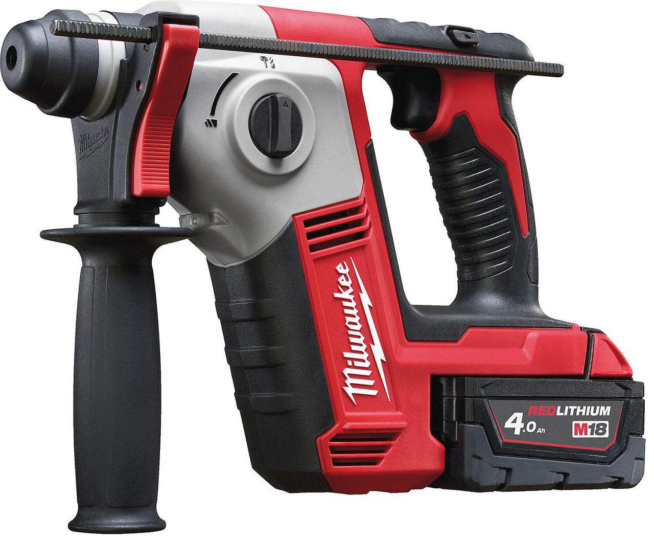 Akku-Bohrhammer Milwaukee M18BH-402C: 18V mit 2x 4,0 Ah Akkus und Ladegerät