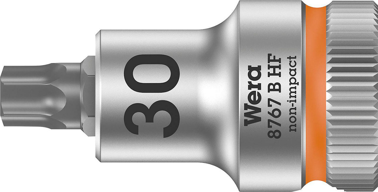 Torx®-Steckschlüsseleinsatz Wera 8767 B HF Bitnuss mit 3/8"-Antrieb, kurz, mit Haltefunktion, T30 x 35 mm