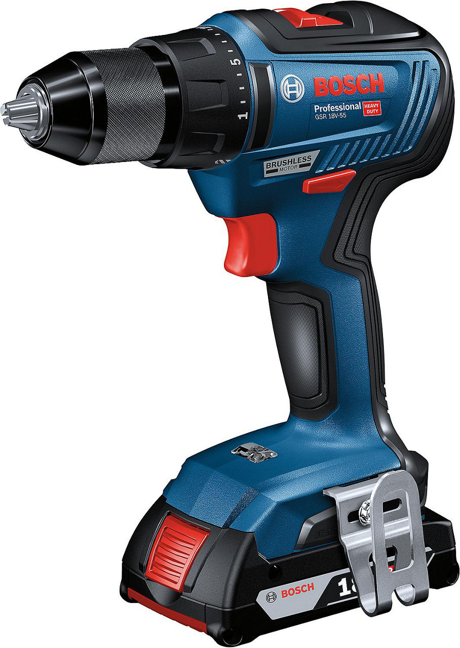 Akku-Bohrschrauber Bosch 18 V GSR 18V-55 mit 2x 4,0 Ah ProCORE Akkus und Ladegerät Akku-Bohrschrauber Bosch 18 V GSR 18V-55 mit 2x 4,0 Ah ProCORE Akkus und Ladegerät