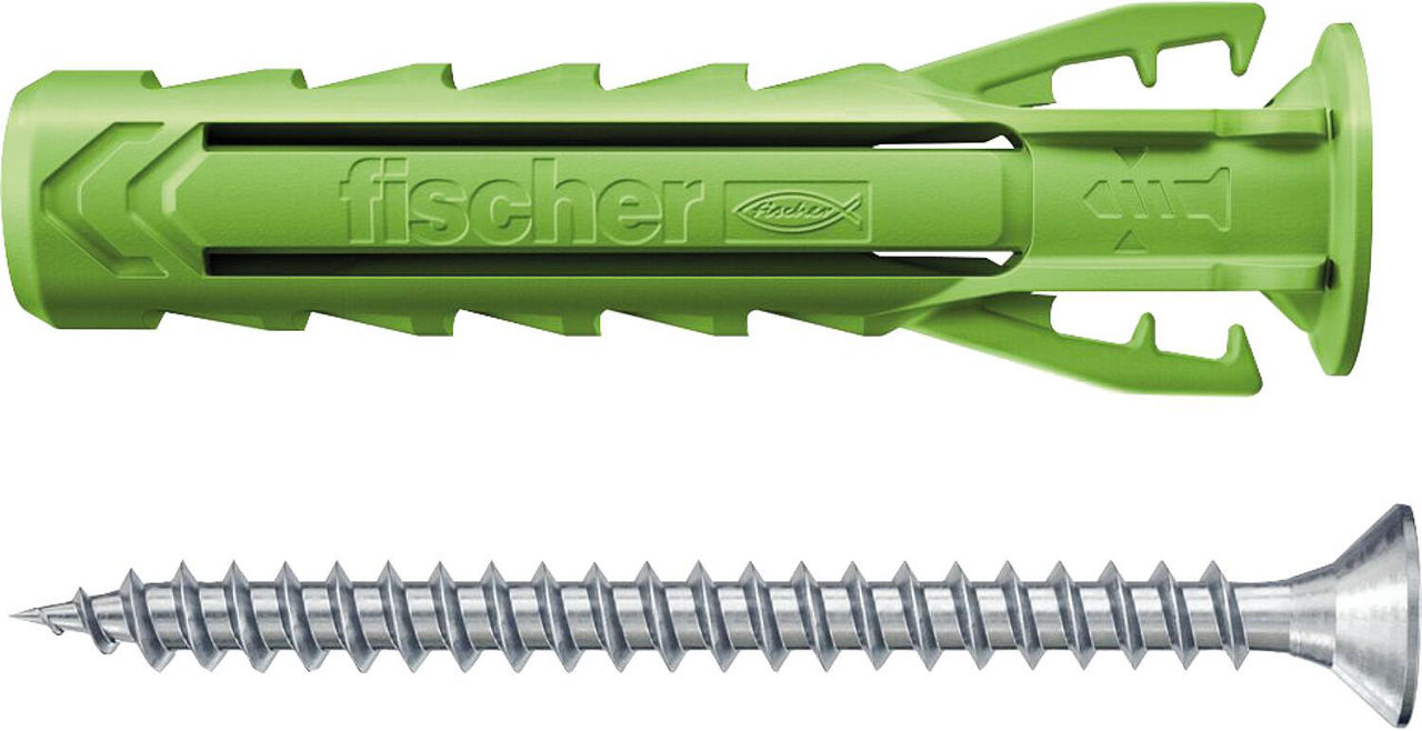 Dübel Fischer SX Plus Green 8 x 40S, Set mit Schraube, VPE 45 Stück Dübel Fischer SX Plus Green 8 x 40S, Set mit Schraube, VPE 45 Stück