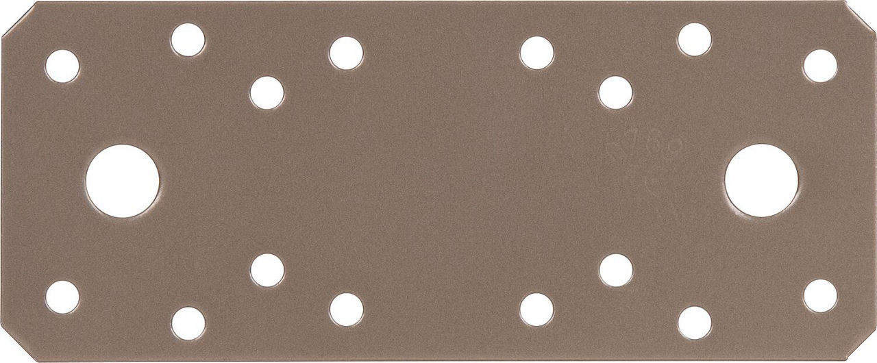 Flachverbinder DURAVIS® 133 x 55 x 2,5 mm, Material: Stahl, sendzimirverzinkt, Oberfläche: perlbeige RAL 1035 Flachverbinder DURAVIS® 133 x 55 x 2,5 mm, Material: Stahl, sendzimirverzinkt, Oberfläche: perlbeige RAL 1035