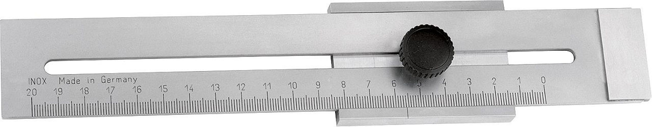 Streichmaß, flach, rostfrei Länge 200 mm Streichmaß, flach, rostfrei Länge 200 mm