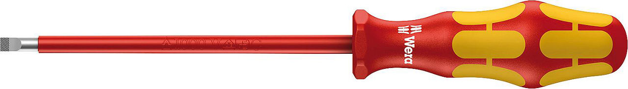 VDE-Schlitz-Schraubendreher Wera 160 i Kraftform Plus-Serie 100 VDE, Lasertip-Spitze, SL5,5 x 1,0 x 125 mm