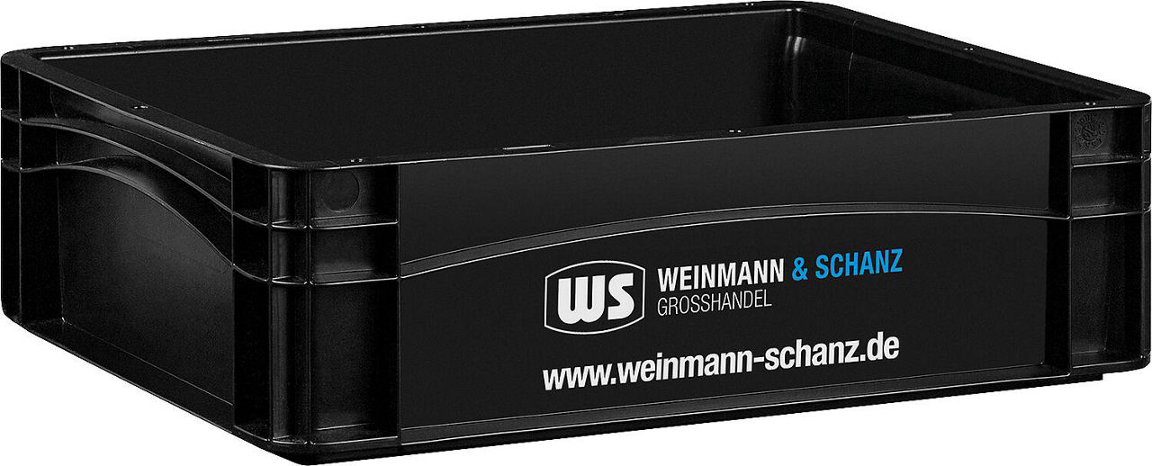 Transportbox WS schwarz 400 x 300 x 120 mm ohne Deckel