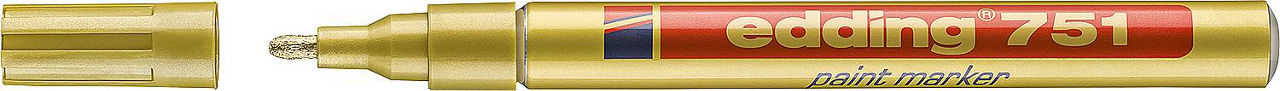 edding Lackmarker 751 gold Strichbreite 1 - 2 mm Rundspitze edding Lackmarker 751 gold Strichbreite 1 - 2 mm Rundspitze