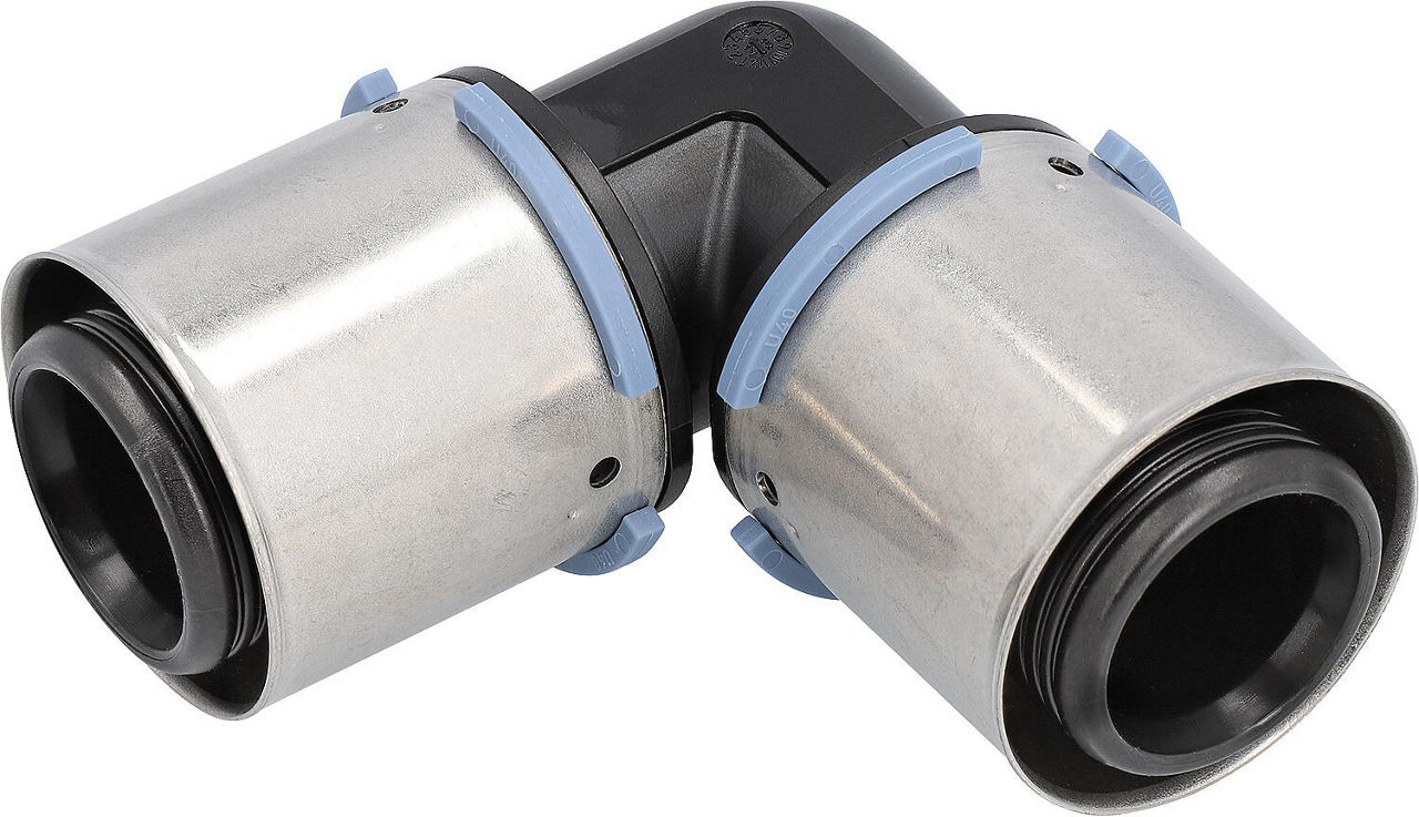 Uponor S-Press Verbund Winkel 90° PPSU Ø75mm-Ø75mm Uponor S-Press Verbund Winkel 90° PPSU Ø75mm-Ø75mm