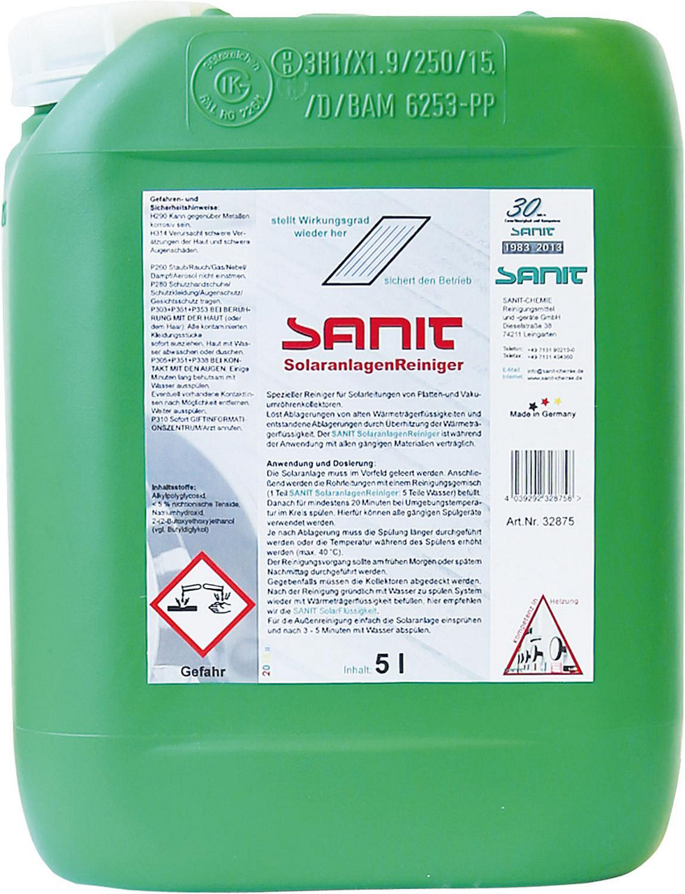 SANIT SolaranlagenReiniger 5 L Kanister SANIT SolaranlagenReiniger 5 L Kanister