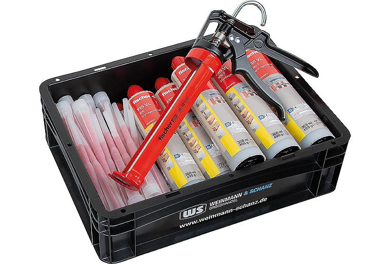 Montagemörtel-Set bestehend aus 12x 94 112 11, 1x 81 000 56 + gratis 1x 91 000 69 Montagemörtel-Set bestehend aus 12x 94 112 11, 1x 81 000 56 + gratis 1x 91 000 69