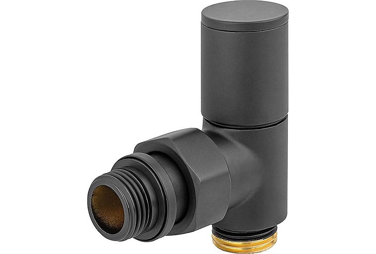 Regulier- und Absperrventil 200NN, schwarz DN15 (1/2"), Eckform Regulier- und Absperrventil 200NN, schwarz DN15 (1/2"), Eckform