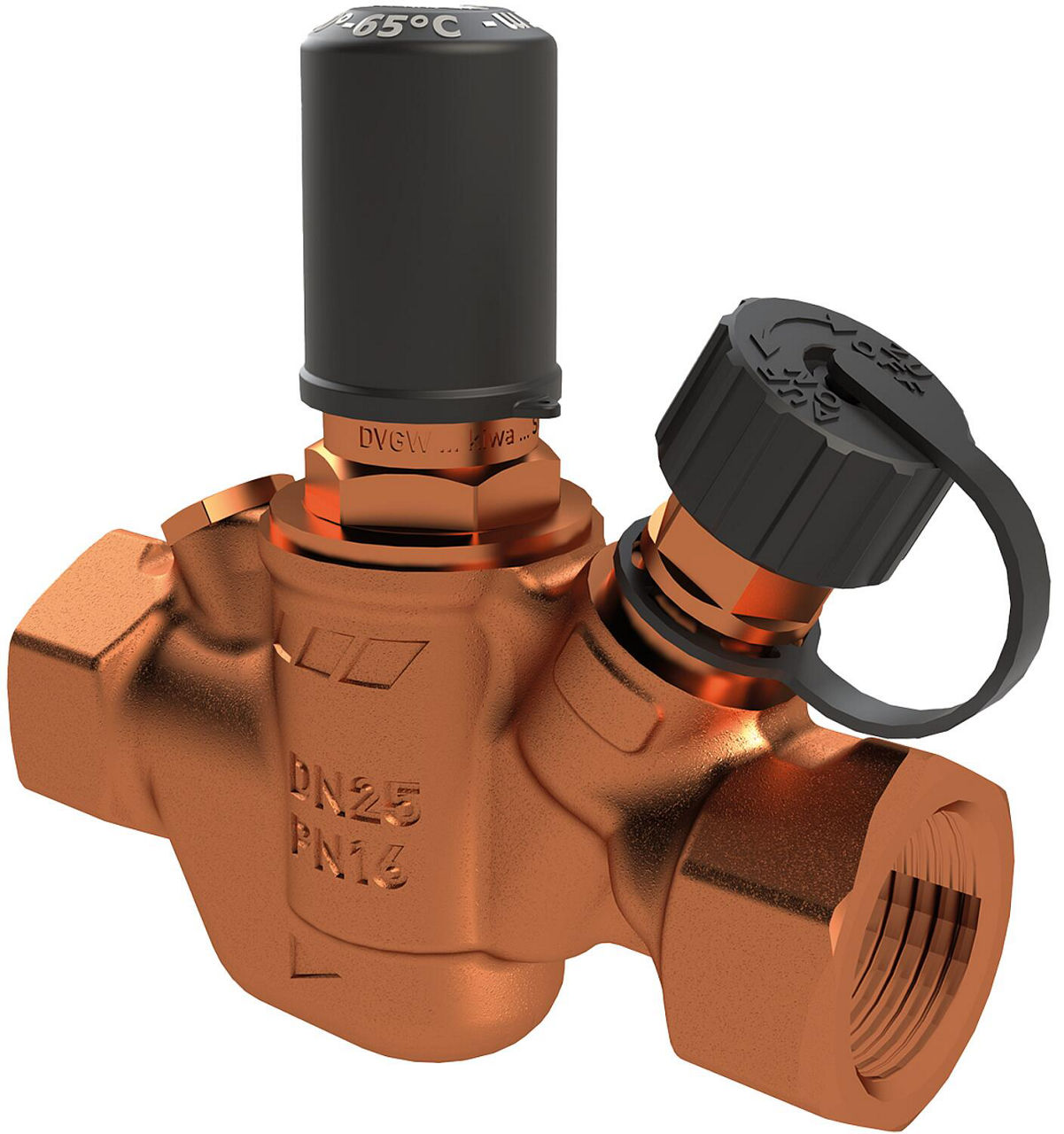 Zirkulations-Regulierventil Multitherm, 50°C bis 65°C, DN20 (3/4"), IG Zirkulations-Regulierventil Multitherm, 50°C bis 65°C, DN20 (3/4"), IG