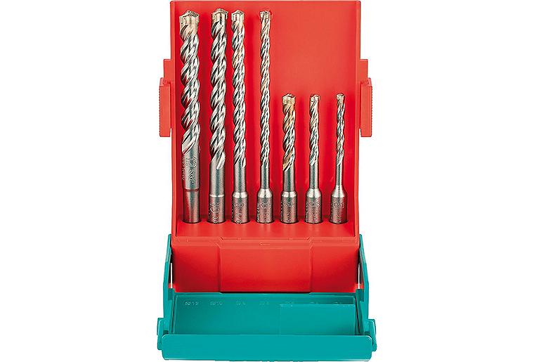 Hammerbohrerset HELLER® 7-tlg. Trijet mit SDS-Plus Aufnahme Ø 5/6/6/8/8/10/12 mm