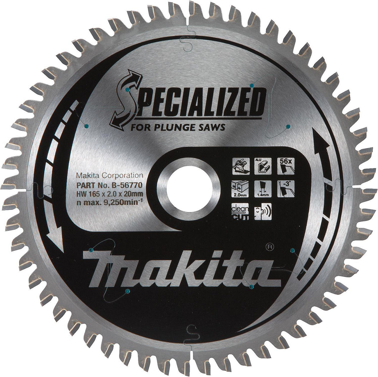 Kreissägeblatt MAKITA Ø 165 x 2,0 x 20 mm für Holz und Aluminium Kreissägeblatt MAKITA Ø 165 x 2,0 x 20 mm für Holz und Aluminium