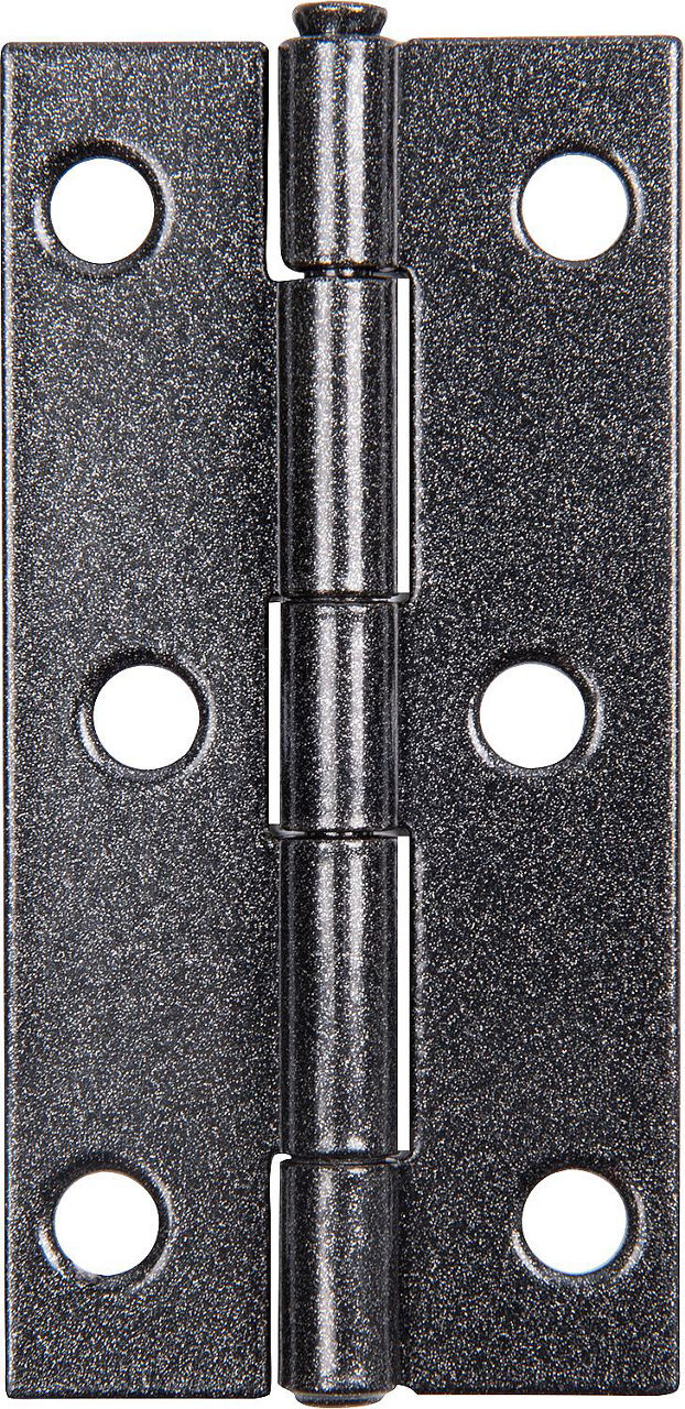 Scharnier DURAVIS® 80 x 40 x 1,25 mm, Material: Stahl, blau verzinkt, Oberfläche: schwarz-diamant, mit vernietetem Edelstahlstift Scharnier DURAVIS® 80 x 40 x 1,25 mm, Material: Stahl, blau verzinkt, Oberfläche: schwarz-diamant, mit vernietetem Edelstahlstift