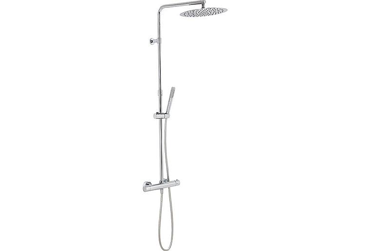 Brause-System Enzan Handbrause, Kopfbrause Ø 300 mm und Thermostat chrom