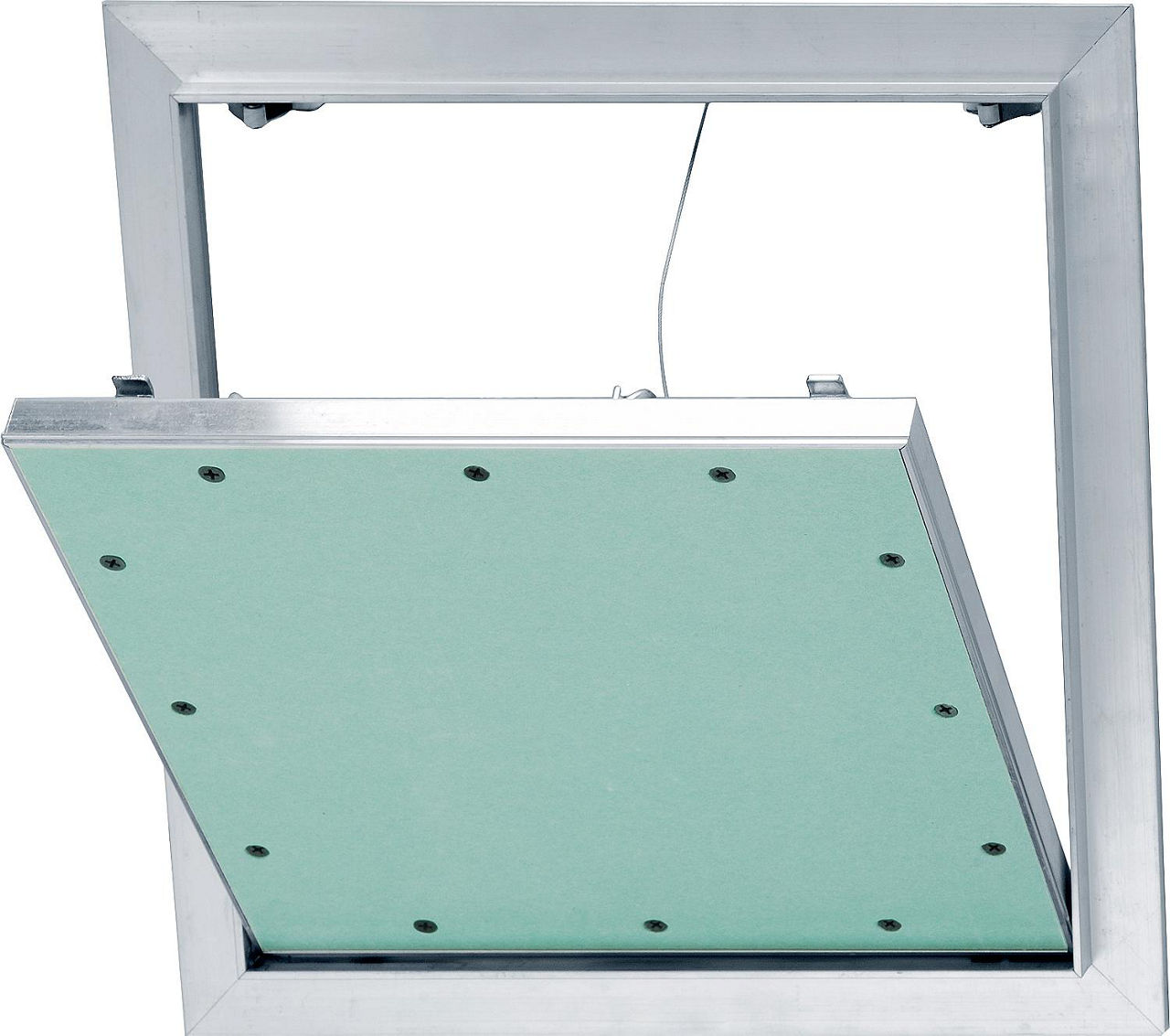 Revisionstür Alu-Star mit Fang- sicherung und 12,5mm GK-Platte Einbaumaß 600x600mm Revisionstür Alu-Star mit Fang- sicherung und 12,5mm GK-Platte Einbaumaß 600x600mm